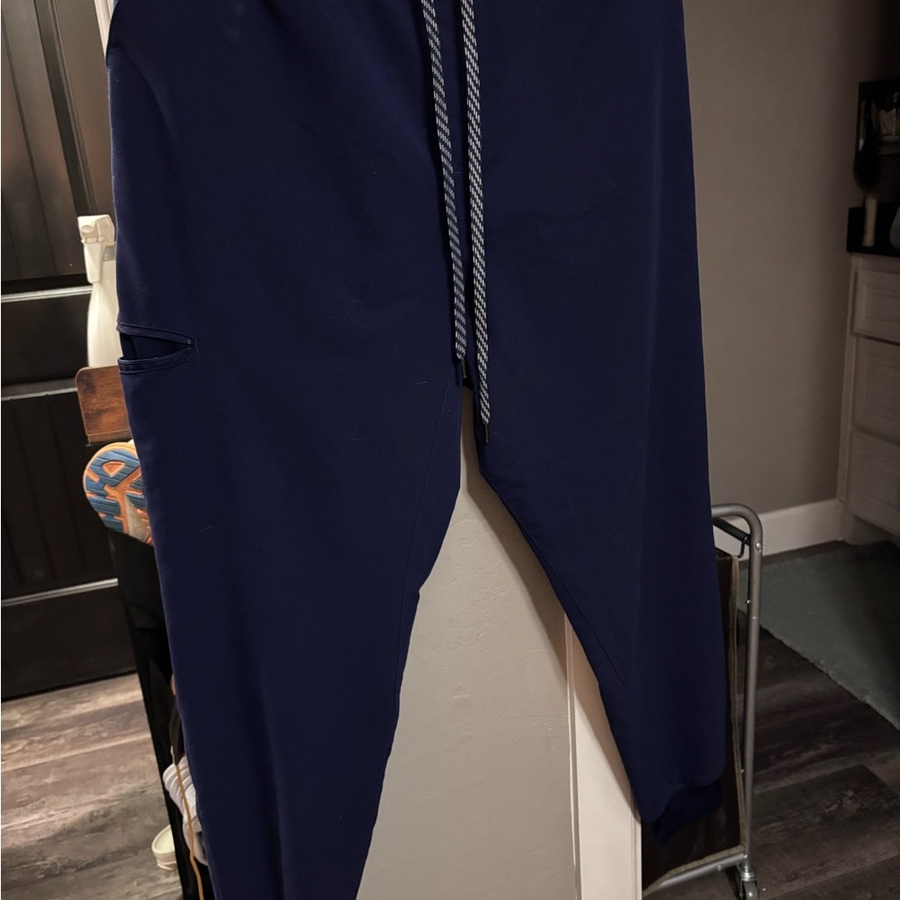 Jaanuu Navy Blue Jogger Scrub Pants